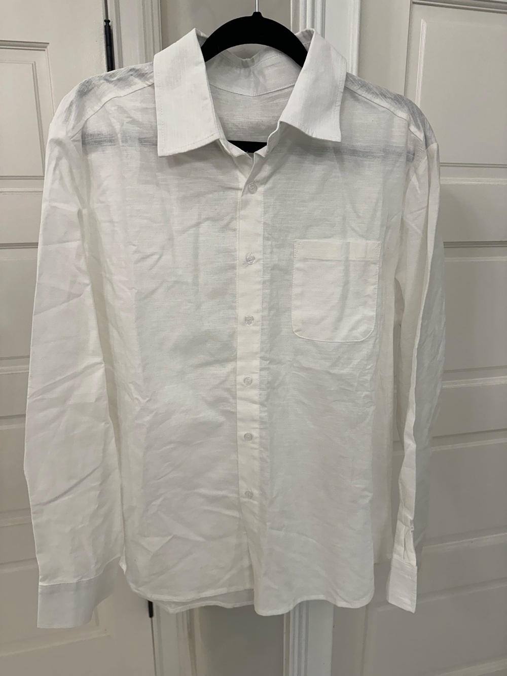 OLD MONEY LINEN Button Down Long Sleeve Shirt Sz Large White  Beach Coastal NWOT